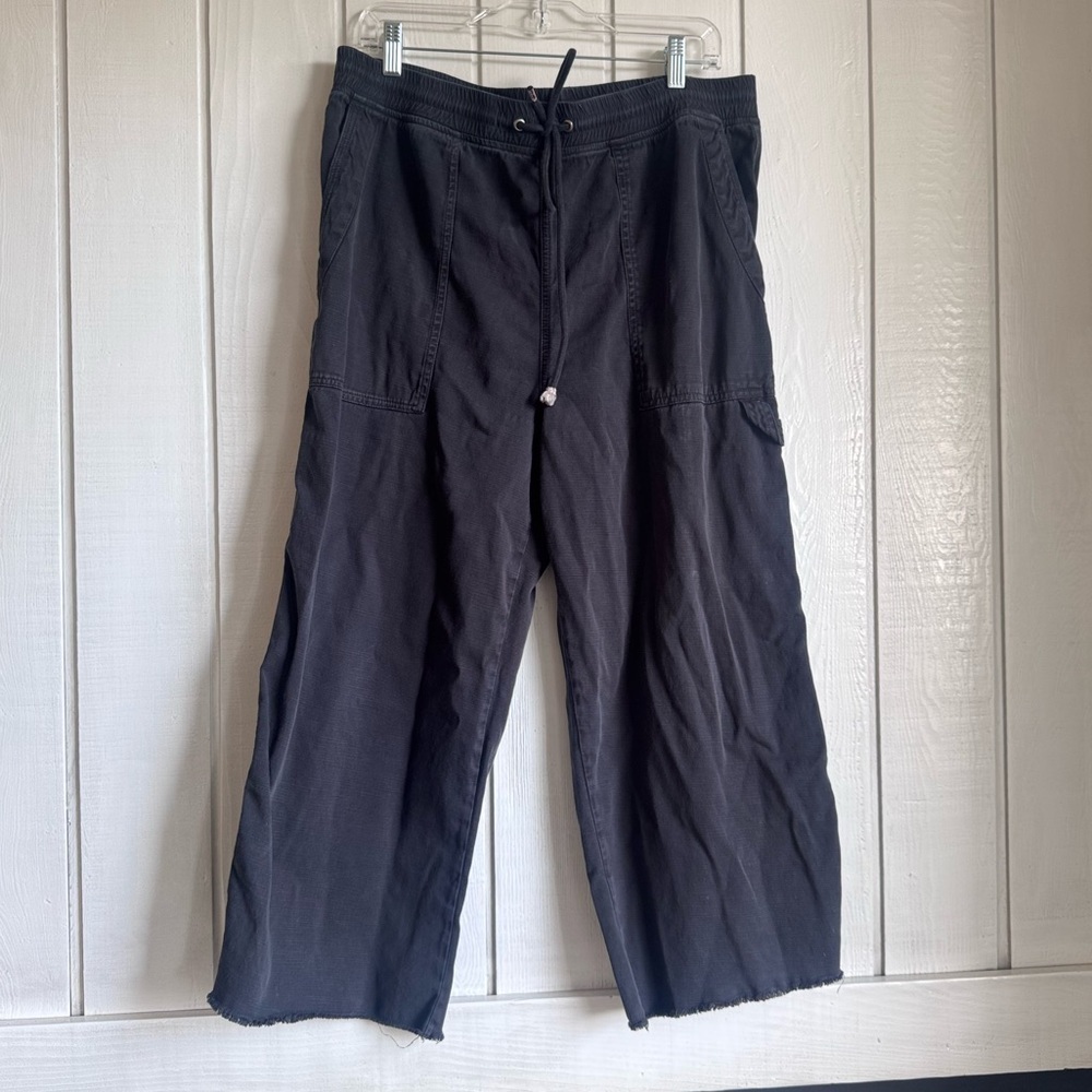 James Perse Cotton Wide Leg Cropped Pants